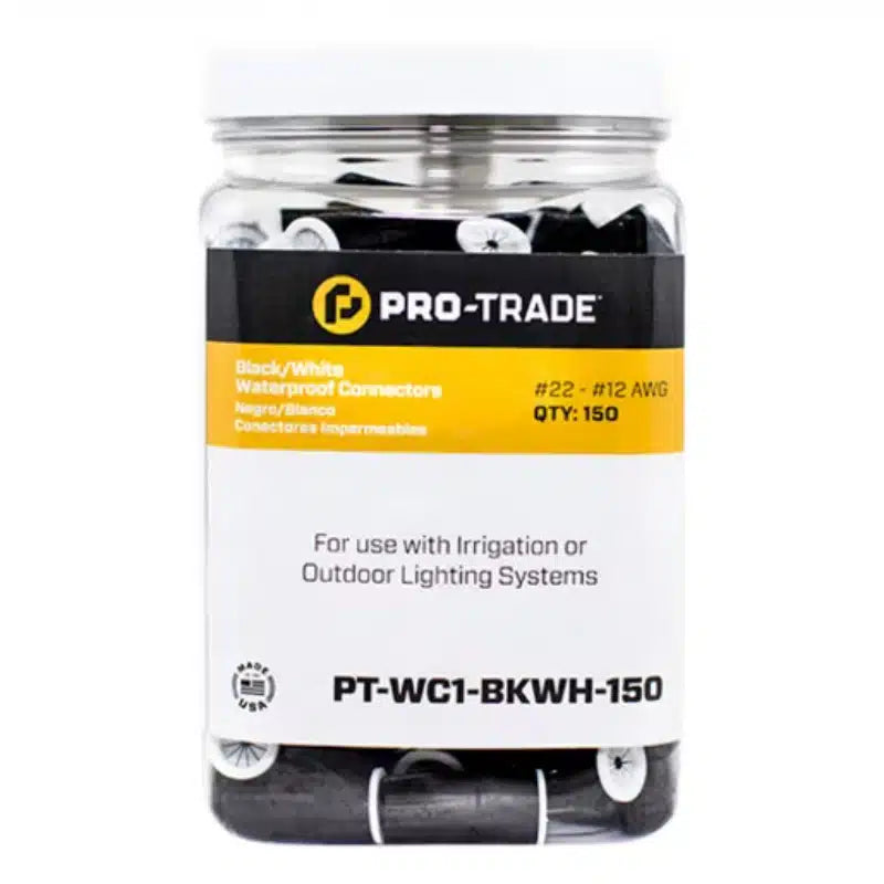 Pro-Trade Black/Gray Wire Connector #22-#12, 150-Pack Can...