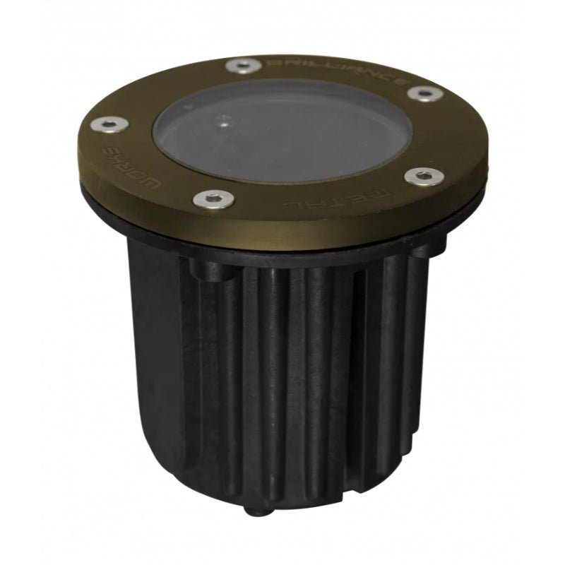 Brilliance Biscayne Bronze Diamond Brass Flat Well Light, No Lamp (BD-WL-MR16-FLAT-BZ-NL) - Lighting Disty - BD-WL-MR16-FLAT-BZ-NL