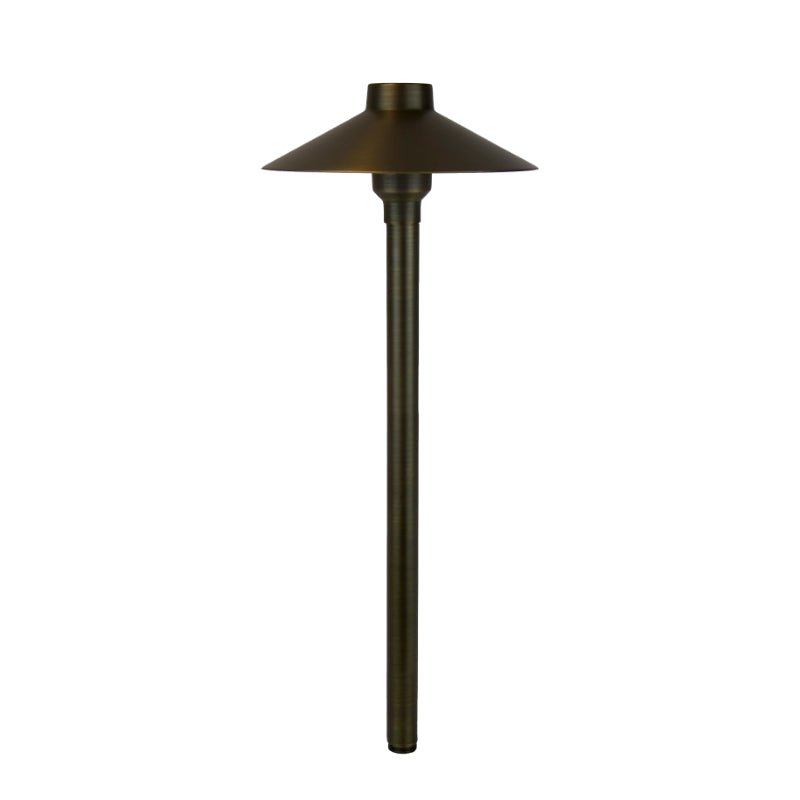 Brilliance Bronze Diamond 18" 3W 3000K LED Brass Path Light (BD-PL-ECO-G4-BK-3000) - Lighting Disty - BD-PL-ECO-G4-BZ-3000