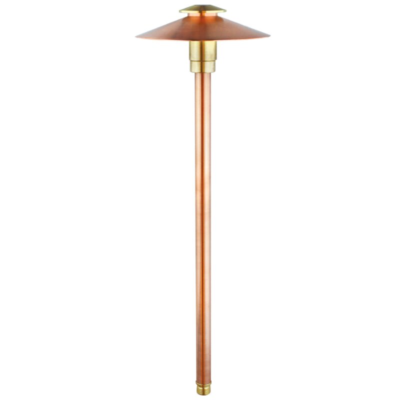 Brilliance Copper Yosemite 18" Path Light, No Lamp (SEQUOIA-PL-7-G4-CU-F-NL) - Lighting Disty - SEQUOIA-PL-7-G4-CU-F-NL