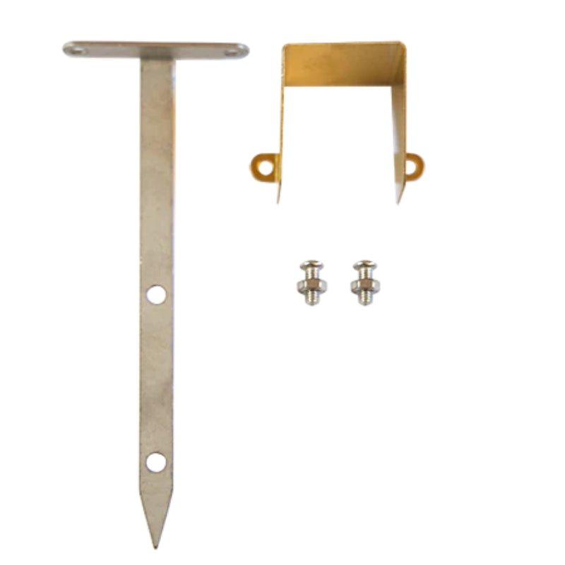 Brilliance Mini Beam 90/200 Shield, Brass Shield & Stainless Steel Stake w/ Screws & Nuts (MINI-BEAM-STAKE-&-SHIELD-90-200) - Lighting Disty - MINI-BEAM-STAKE-&-SHIELD-90-200