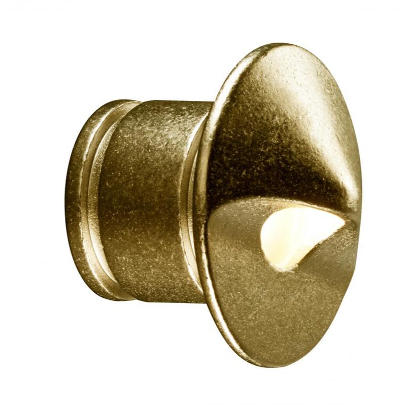 FX Luminaire PO 1LED Round Wall Light Aluminum Housing Brass | PO-1LED-RD-BS - Lighting Disty - PO1LEDRDBS