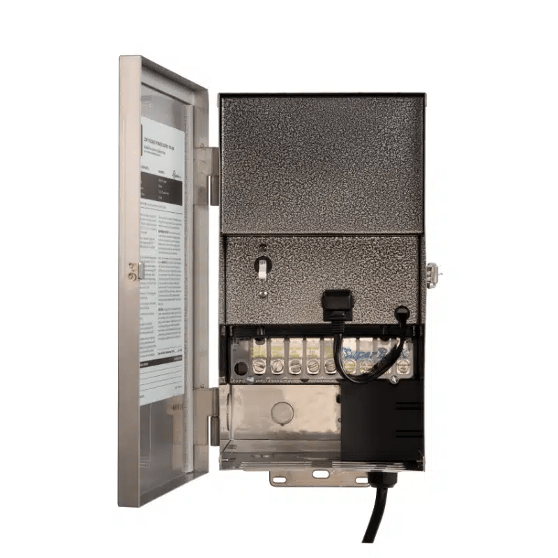 FX Luminaire Potenza X PX 900W Stainless Steel Multi-Tap Lighting Transformer | PX-900-SS - Lighting Disty - PX900SS