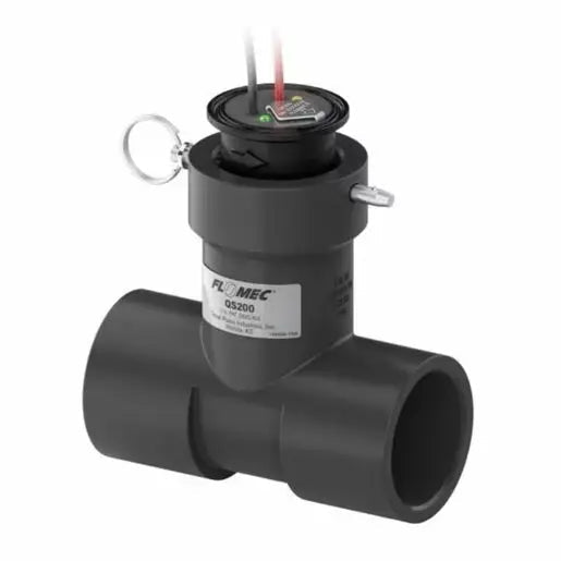 GPI Flomec QS200 Ultrasonic Flow Meter in 1" PVC Tee Slip 0.22 to 33 GPM 150 PSI (QS20010) - Lighting Disty - QS200-10