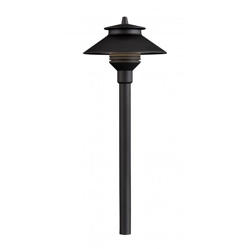 FX Luminaire PL Path Light 36 in Riser Aluminum Black Fin...