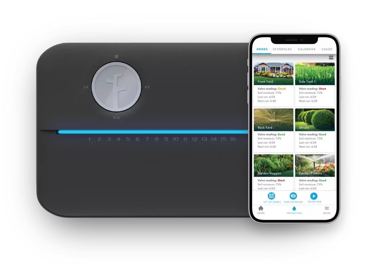 Rachio Black Pro Series Smart Wi-Fi Sprinkler Controller, 16-Zone | 16ZULWC-PRO-BLI - Lighting Disty - 16ZULWC-PRO-BLI