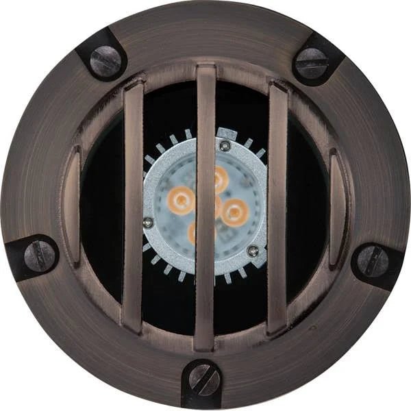 Sollos IGG049-AB In Ground LED MR16 Antique Brass Rock Guard Well Light | 996232 - Lighting Disty - 996232