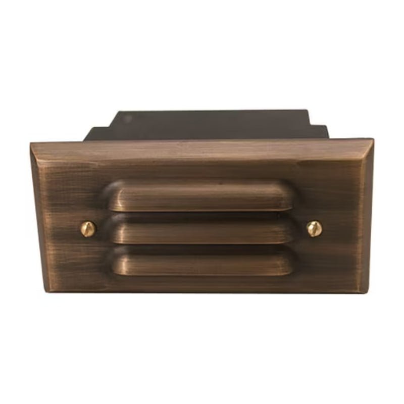 Unique Lighting Systems Sovereign 5 Flush Mount Louver Step Light 5" Brass 2W 2700K LED (SV5L-L227-FM) - Lighting Disty - SV5L-L227-FM