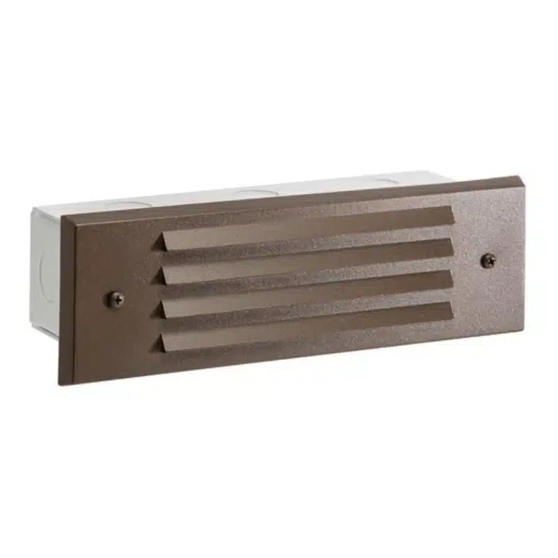 Vista 4246 9" Bronze Aluminum 2.5W 2950K LED Louvered Step Brick Light (SL-4246-Z-2.5-W-T3) - Lighting Disty - SL-4246-Z-2.5-W-T3
