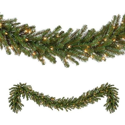 9 Foot 100 5MM Warm White LED Christmas Holiday Garland - Lighting Disty - 82281