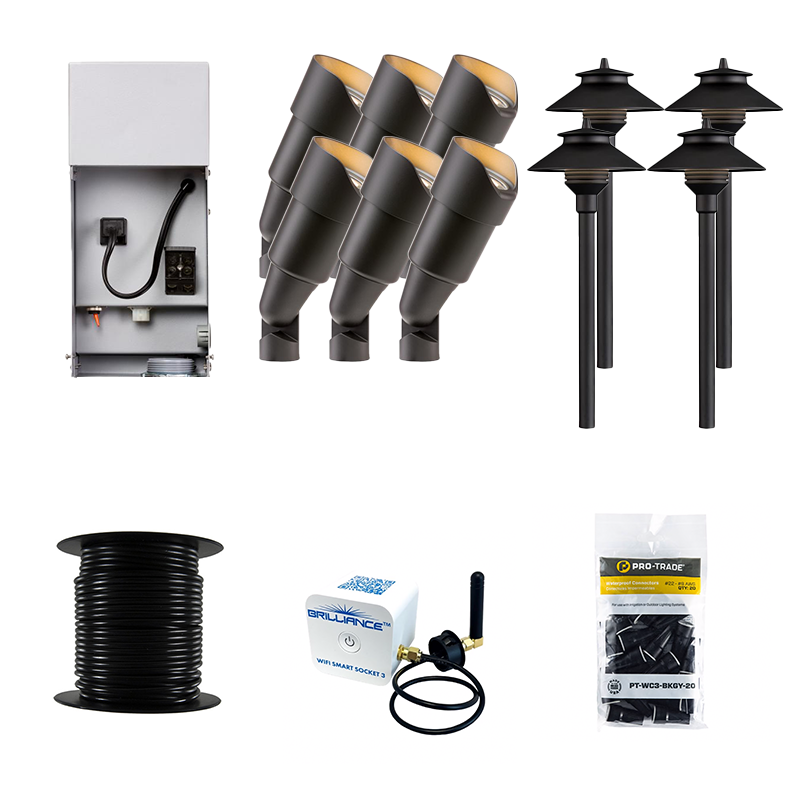 FX Luminaire 10 Piece RS & PL LED Landscape Lighting Kit,...