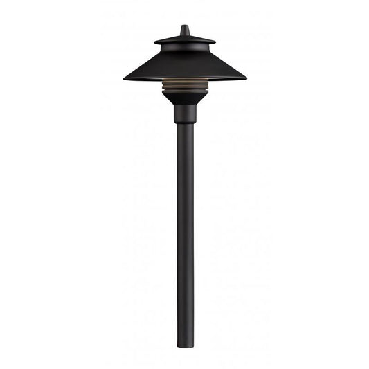 FX Luminaire PL Path Light 36 in Riser Aluminum Black Fin...