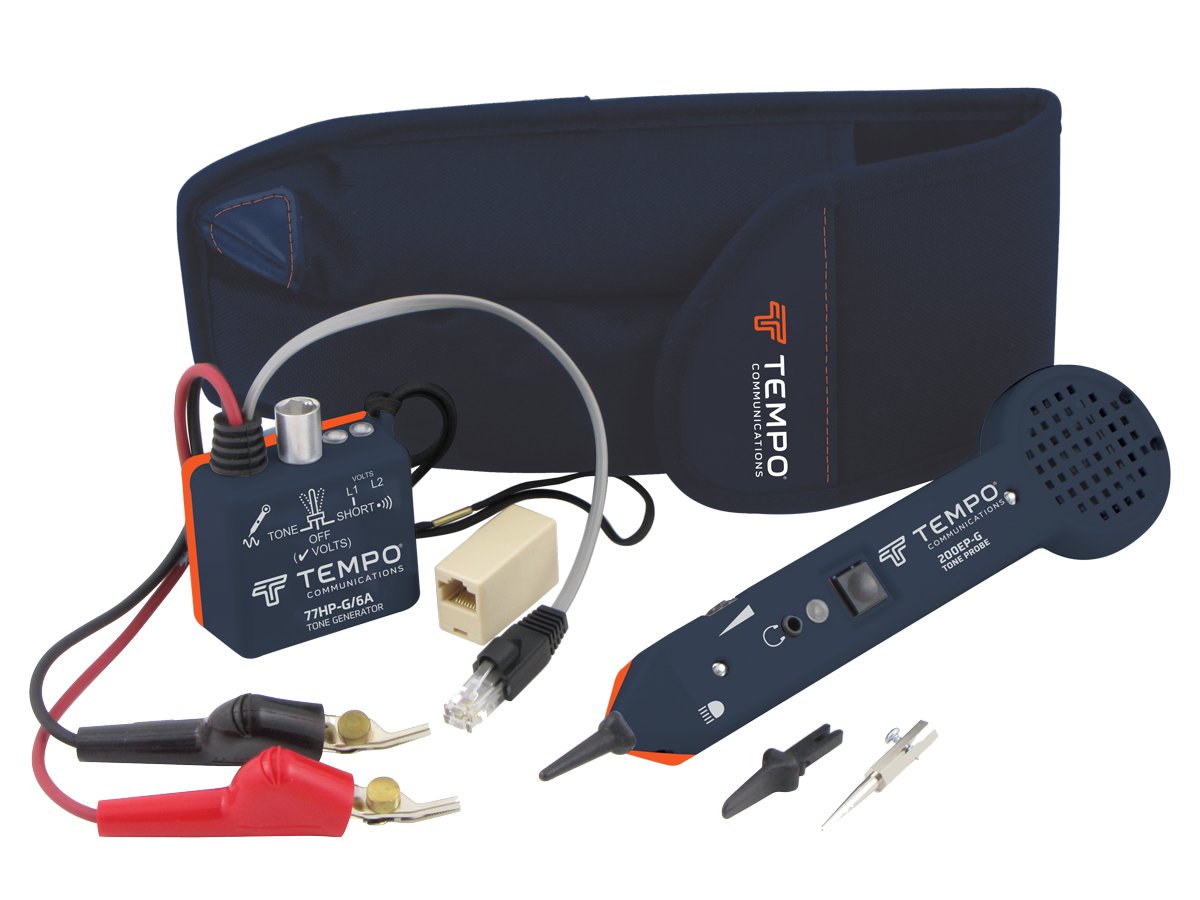 Tempo 701K-G/6A Classic Tone & Probe Kit, Standard w/ABN clips | 701K-G/6A - Lighting Disty - 701K-G/6A