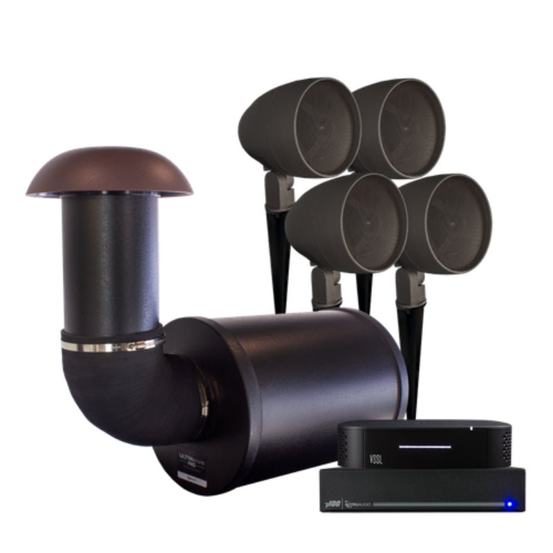 TruAudio ULTRASCAPE-PRO-T100-A.1X Outdoor Audio Bundle System (UltraScape-Pro-T100-1x) - Lighting Disty - ULTRASCAPE-PRO-T100-A.1X